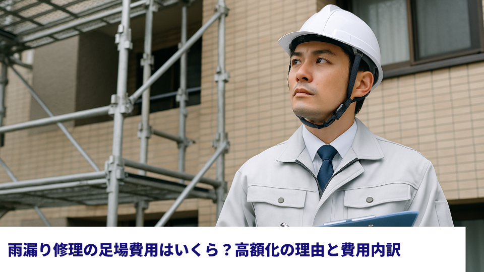 雨漏り修理の足場費用はいくら？高額化の理由と費用内訳