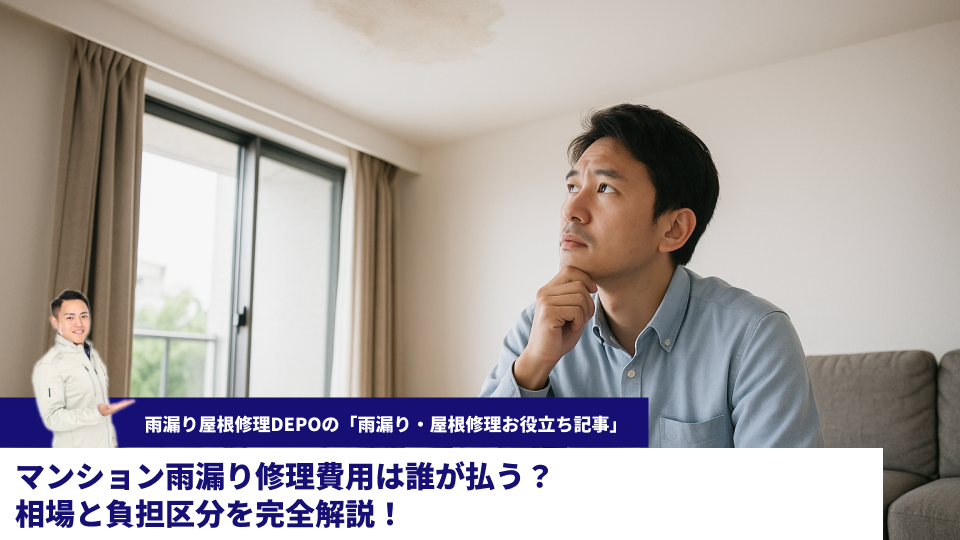 マンション雨漏り修理費用は誰が払う？相場と負担区分を完全解説！