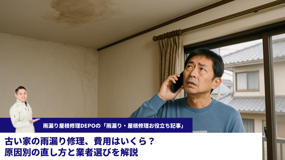 古い家の雨漏り修理、費用はいくら？原因別の直し方と業者選びを解説