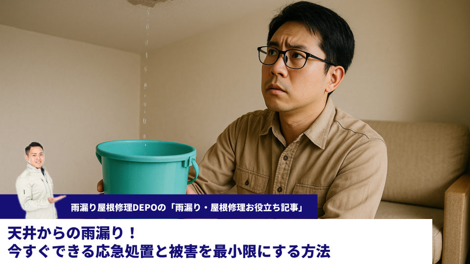 天井からの雨漏り！今すぐできる応急処置と被害を最小限にする方法
