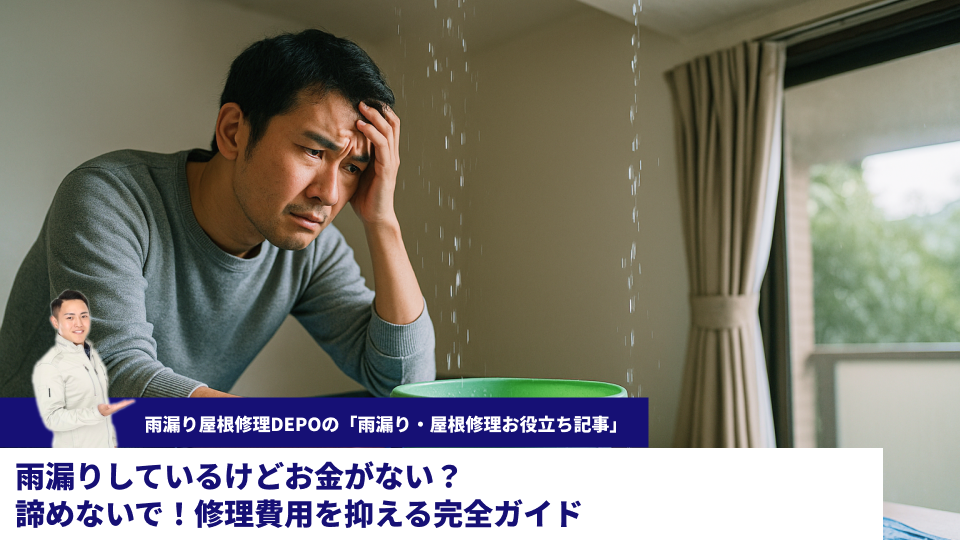 雨漏りしているけどお金がない？諦めないで！修理費用を抑える完全ガイド