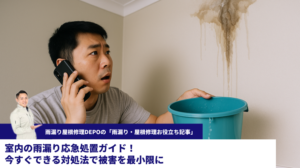 室内の雨漏り応急処置ガイド！今すぐできる対処法で被害を最小限に