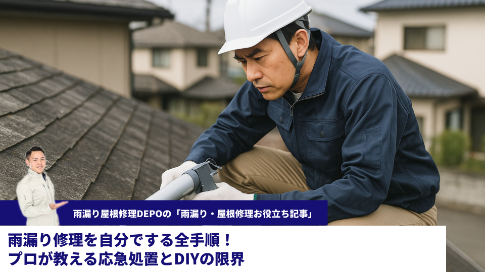 雨漏り修理を自分でする全手順！プロが教える応急処置とDIYの限界