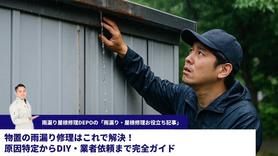 物置の雨漏り修理はこれで解決！原因特定からDIY・業者依頼まで完全ガイド