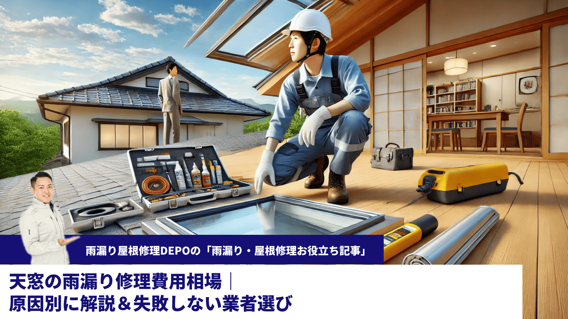 天窓の雨漏り修理費用相場｜原因別に解説＆失敗しない業者選び