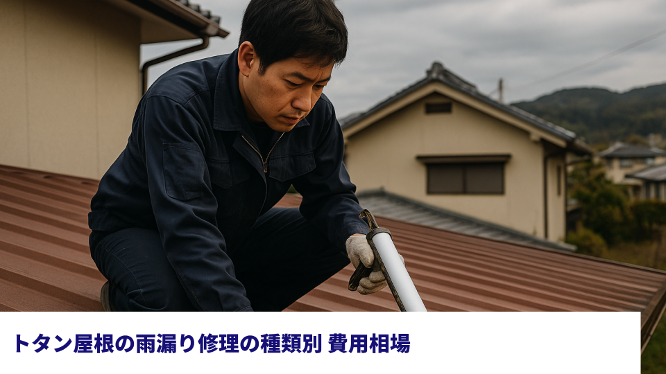 トタン屋根の雨漏り修理の種類別 費用相場 トタン屋根の雨漏り修理の種類別 費用相場