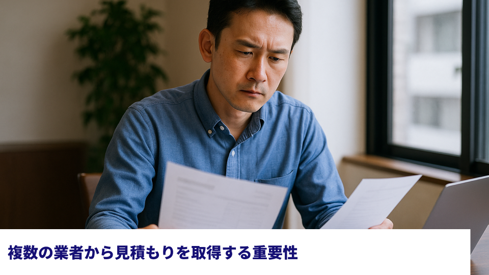 複数の業者から見積もりを取得する重要性 複数の業者から見積もりを取得する重要性