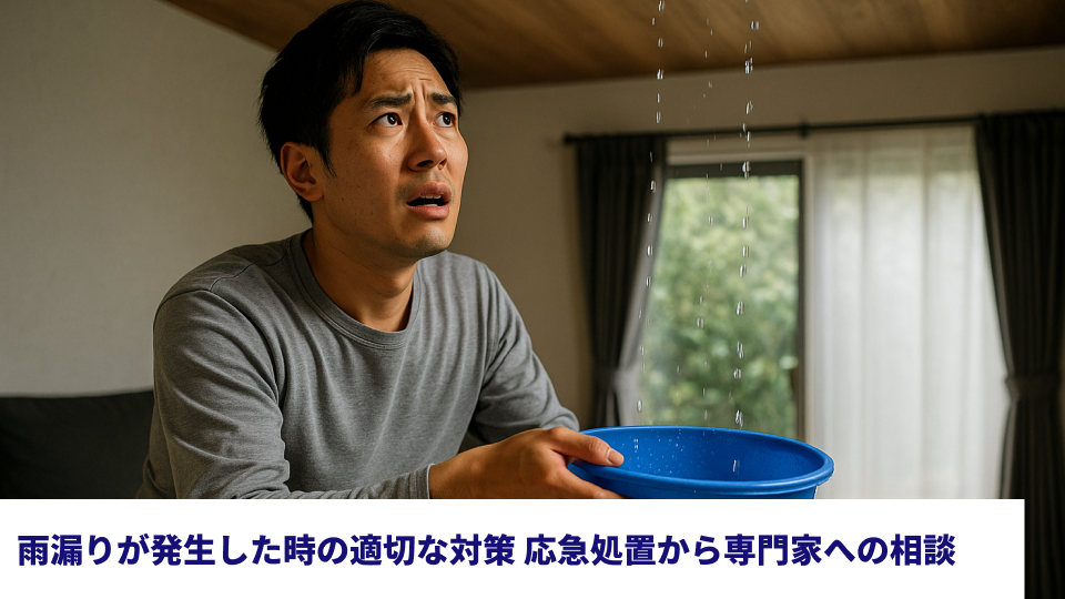 雨漏りが発生した時の適切な対策 応急処置から専門家への相談 雨漏りが発生した時の適切な対策 応急処置から専門家への相談