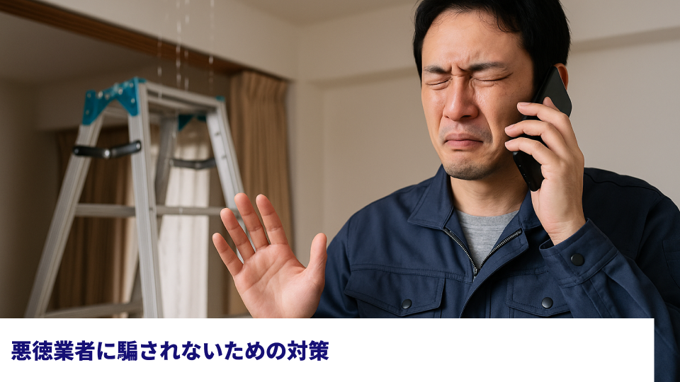 悪徳業者に騙されないための対策 悪徳業者に騙されないための対策