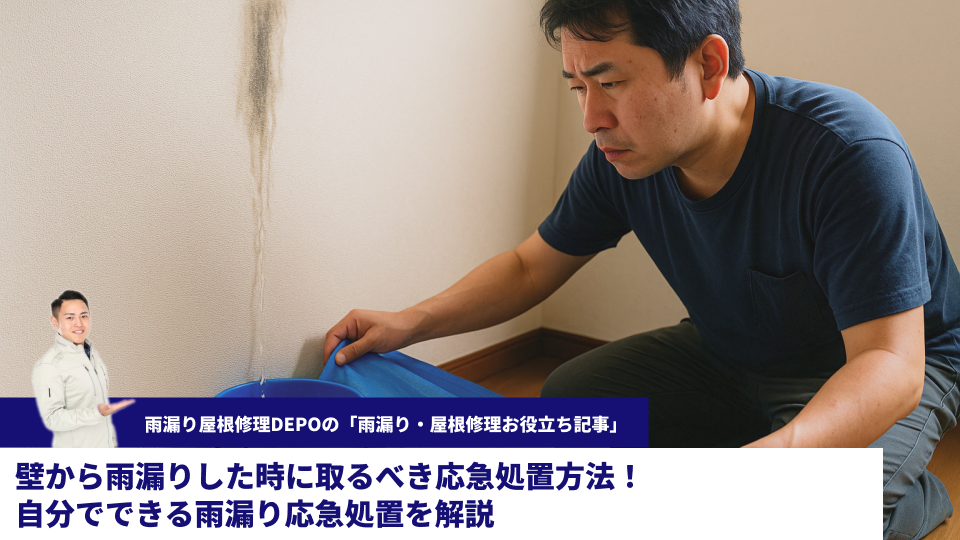 壁から雨漏りした時に取るべき応急処置方法！自分でできる雨漏り応急処置を解説